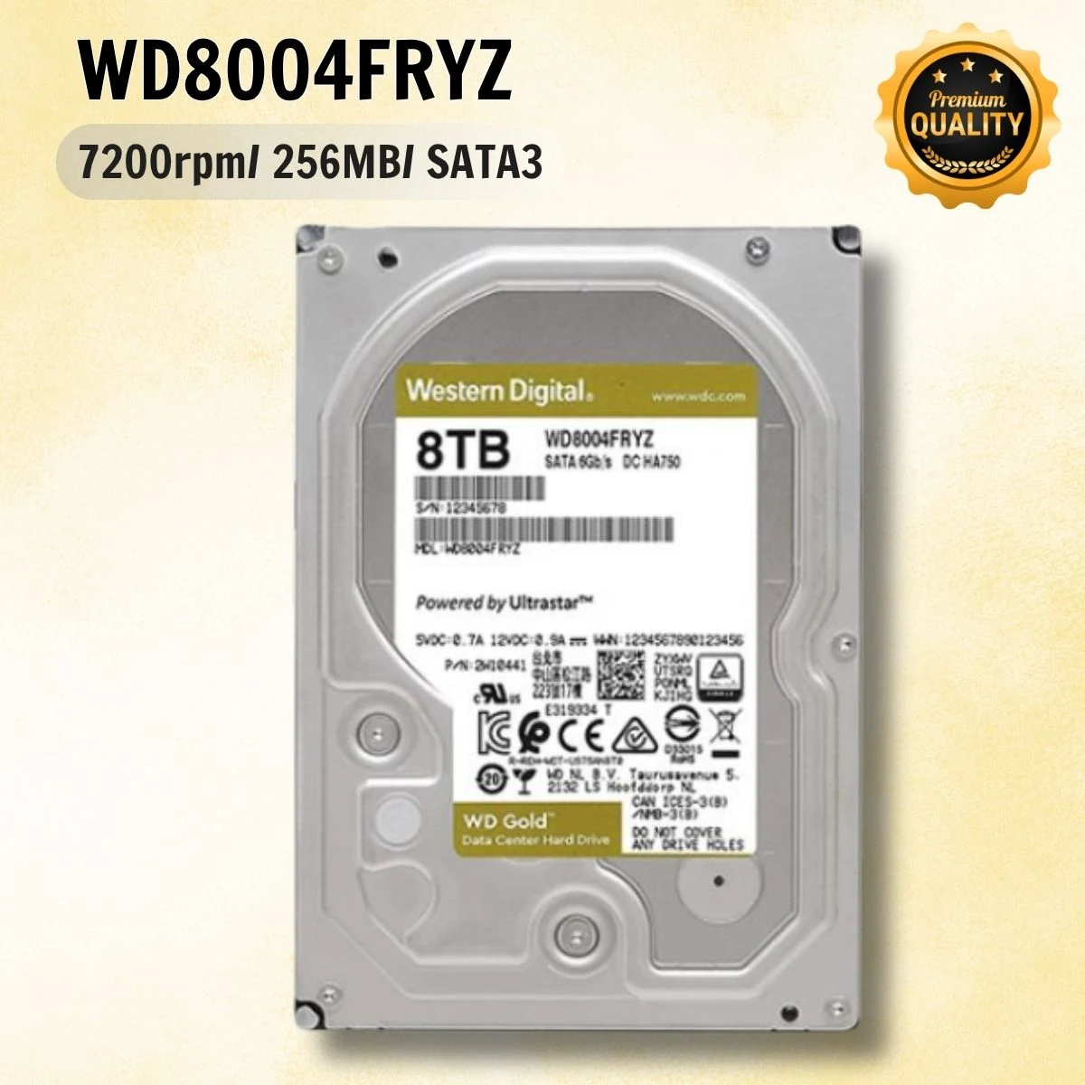 HDD WD Gold 8TB 3.5 inch - WD8004FRYZ