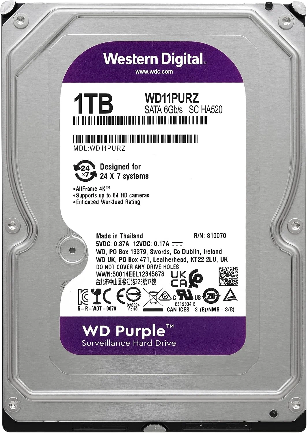 HDD WD Purple 2TB 3.5 inch - WD23PURZ