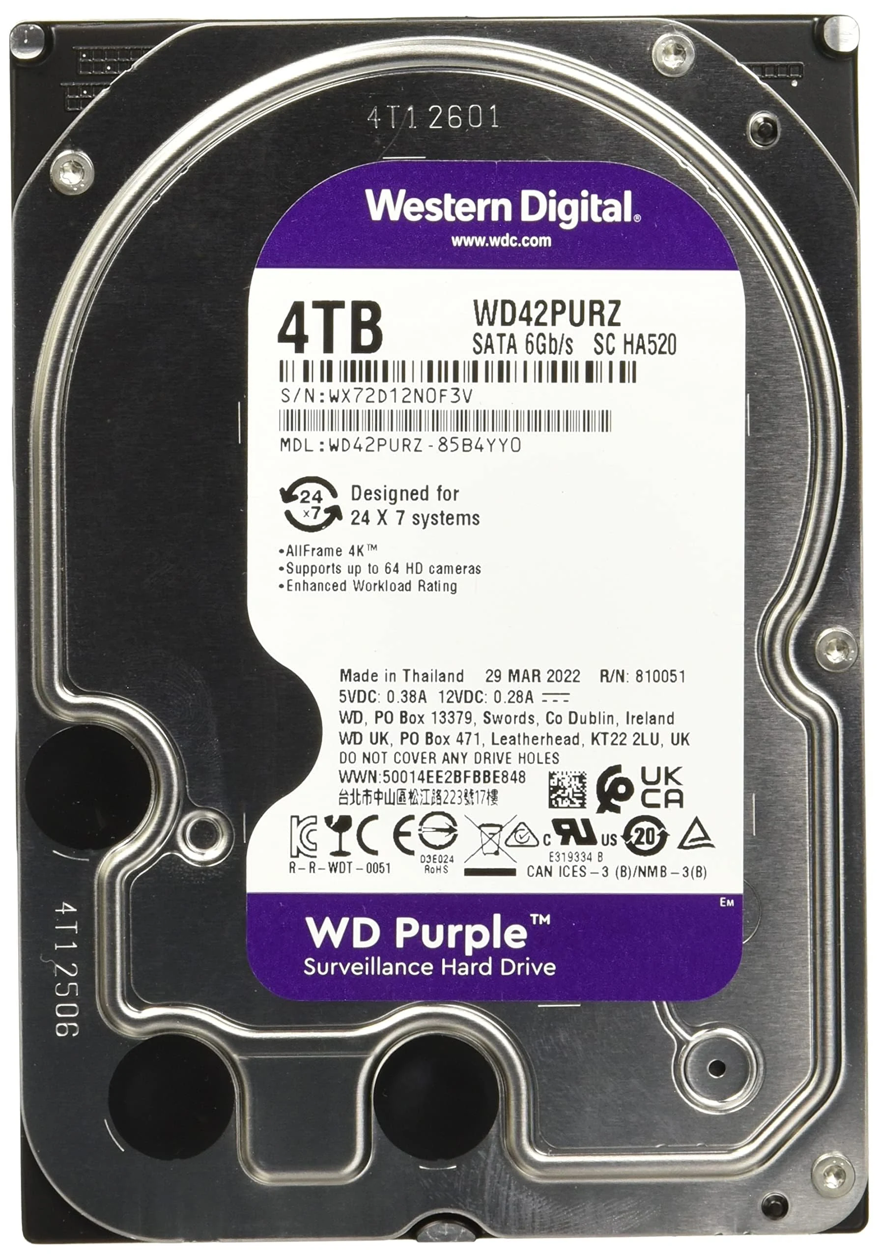 HDD WD Purple 4TB 3.5 inch - WD42PURZ