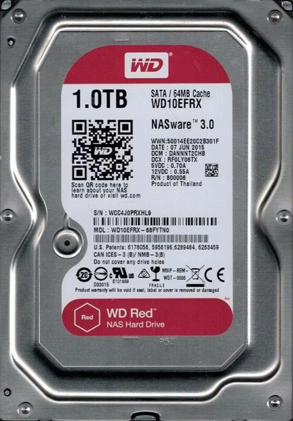 HDD WD Red 1TB 3.5 inch - WD10EFRX
