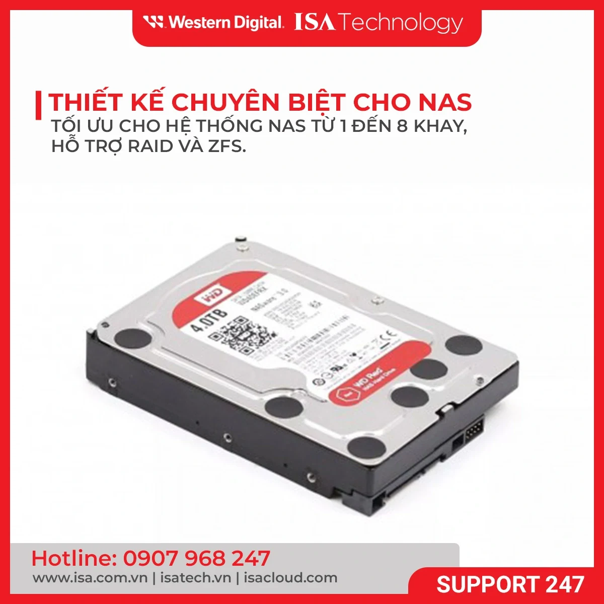 HDD WD Red Plus 10TB 3.5 inch - WD100EFGX