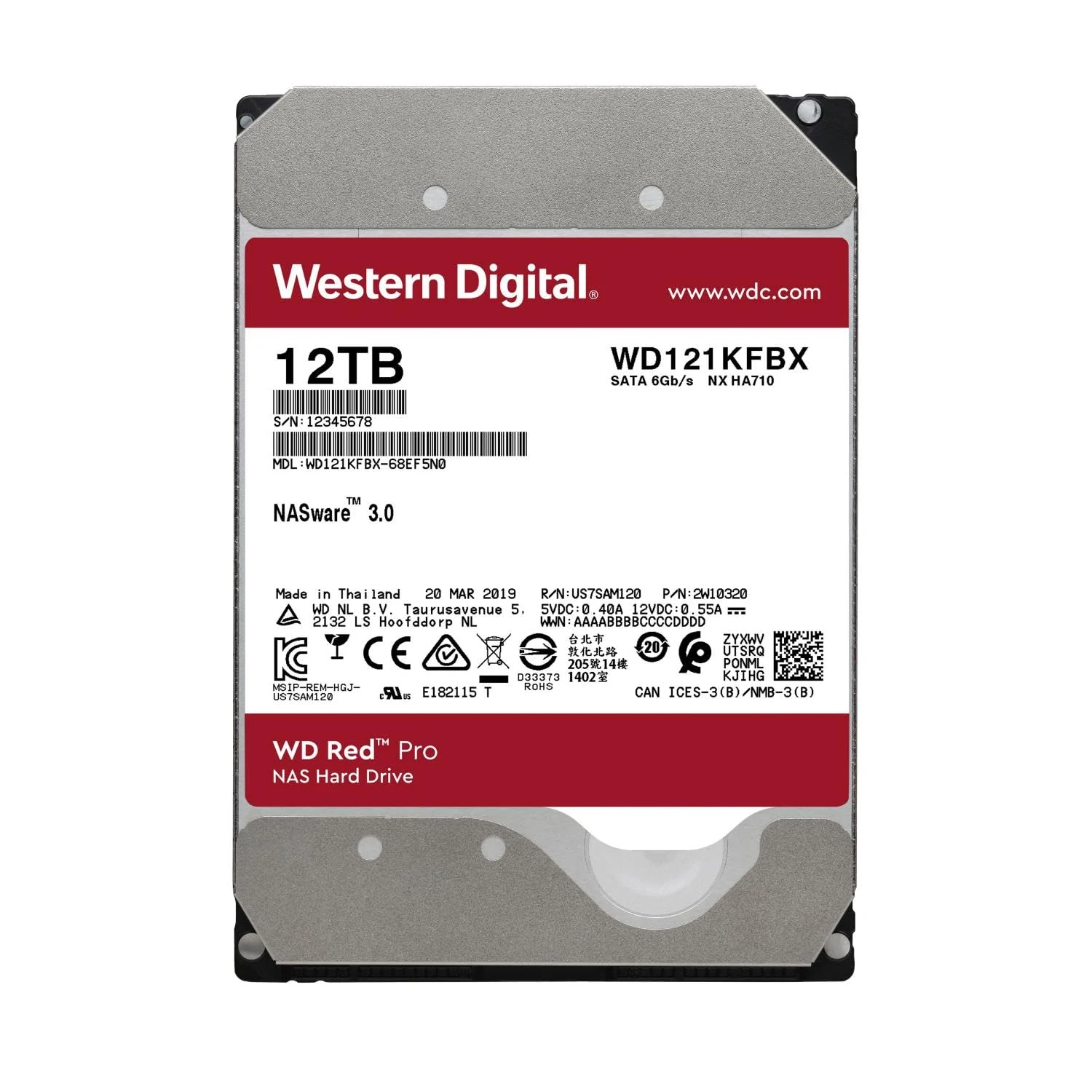 HDD WD Red Pro 12TB 3.5 inch - WD121KFBX