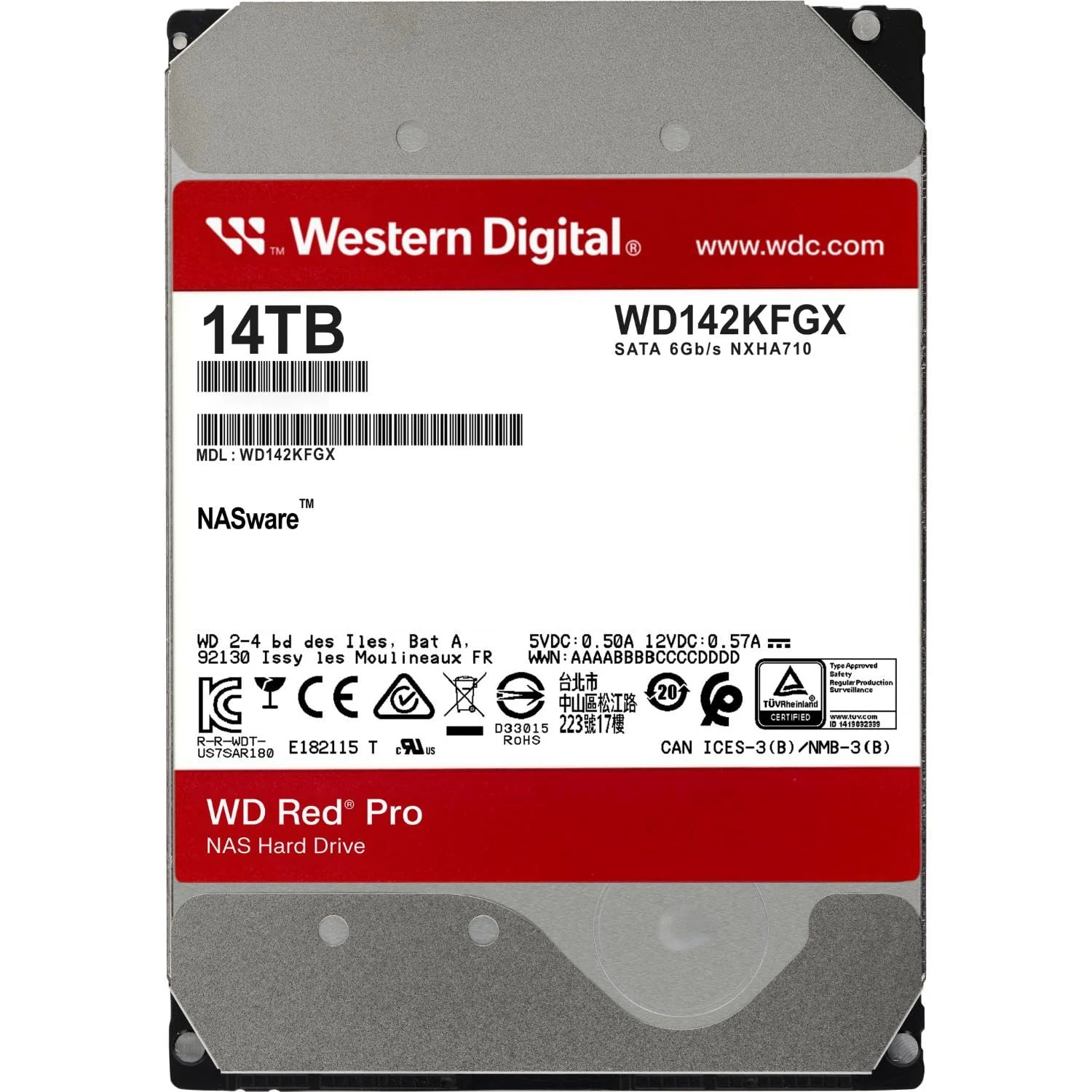 HDD WD Red Pro 14TB 3.5 inch - WD142KFGX