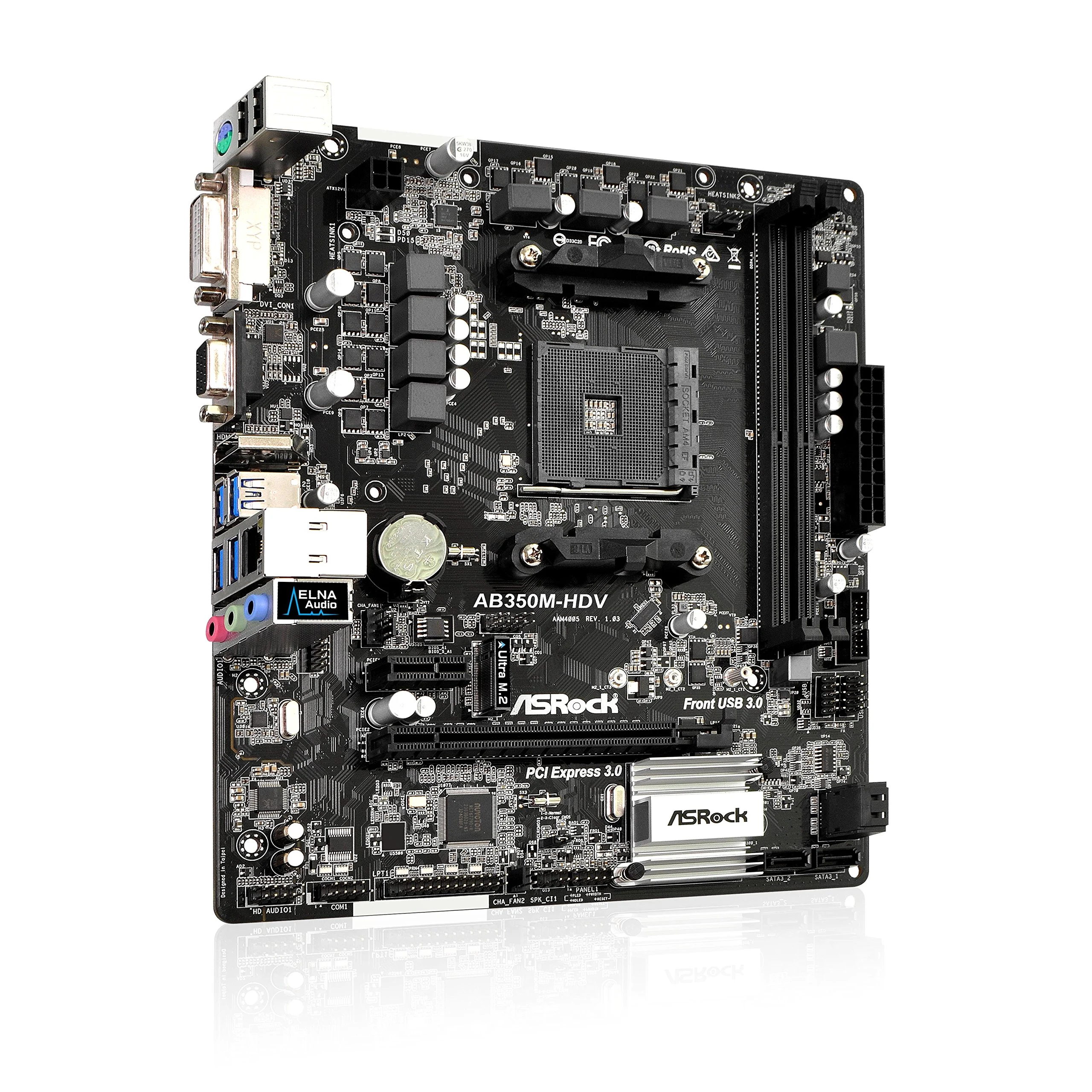 Mainboard ASRock AB350M-HDV R3.0 - AM4 - NEW
