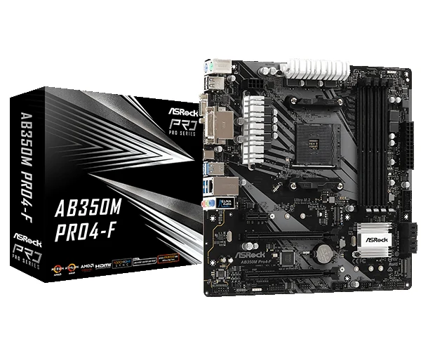 Mainboard ASRock AB350M Pro4 - AM4 - NEW