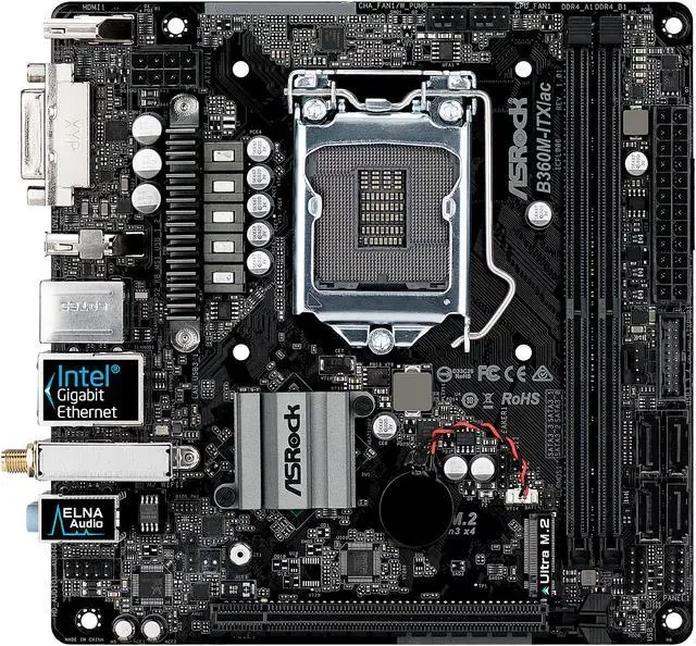 Mainboard ASRock B360M/ac - LGA 1151 - NEW
