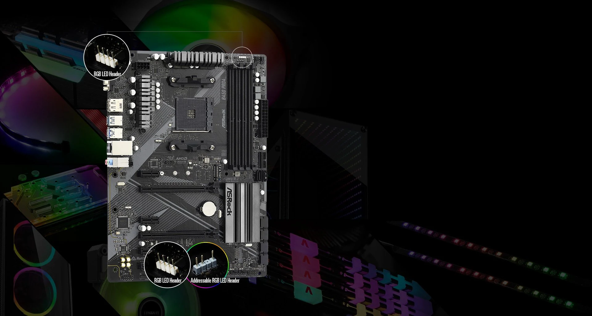Mainboard ASRock B450 Pro4 R2.0 - AM4 - NEW