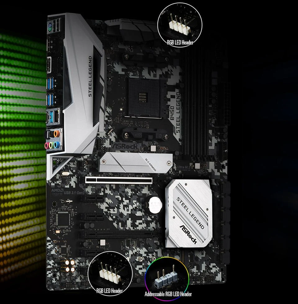 Mainboard ASRock B450 Steel Legend - AM4 - NEW