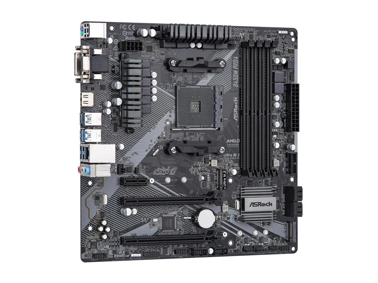 Mainboard ASRock B450M Pro4 - AM4 - NEW