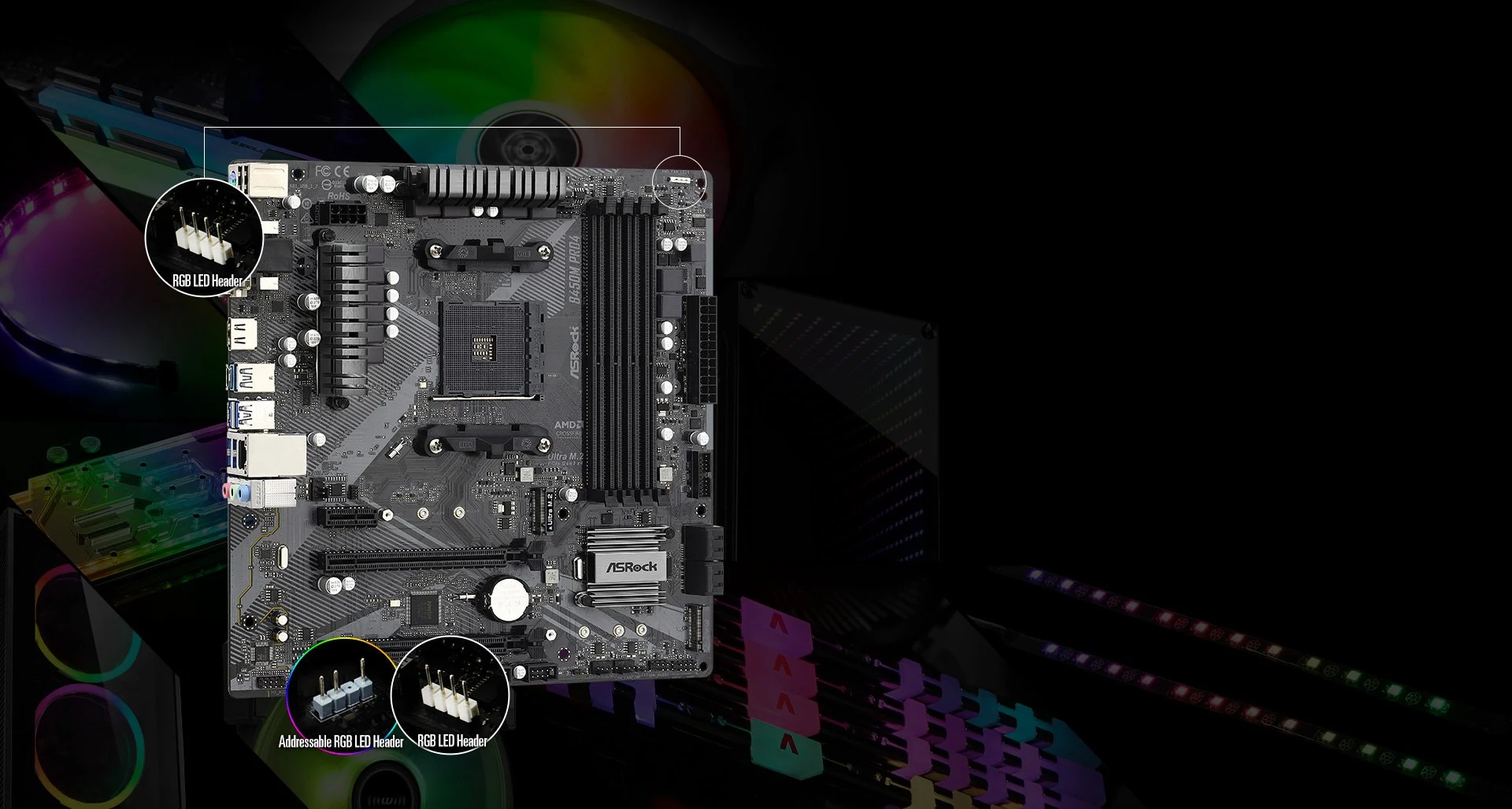 Mainboard ASRock B450M Pro4 R2.0 - AM4 - NEW