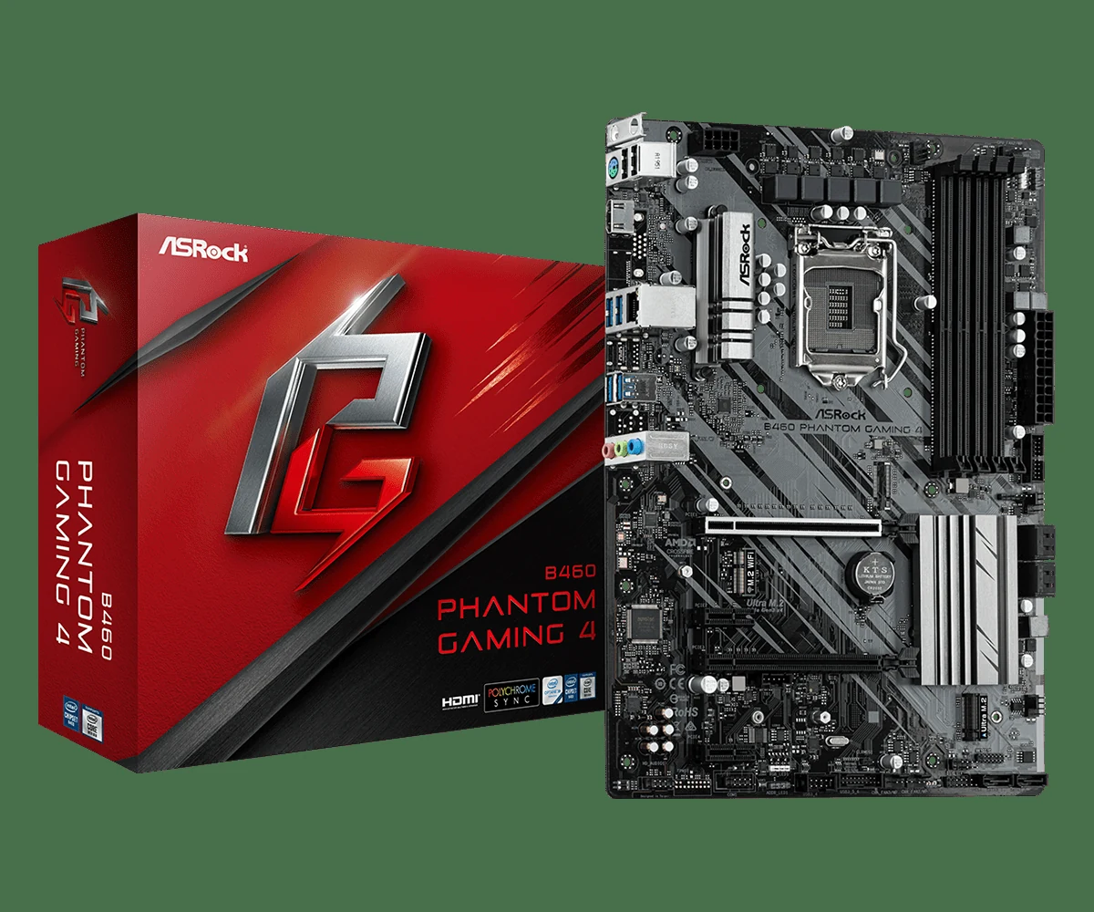 Mainboard ASRock B460 Phantom Gaming 4 - LGA 1200 - NEW
