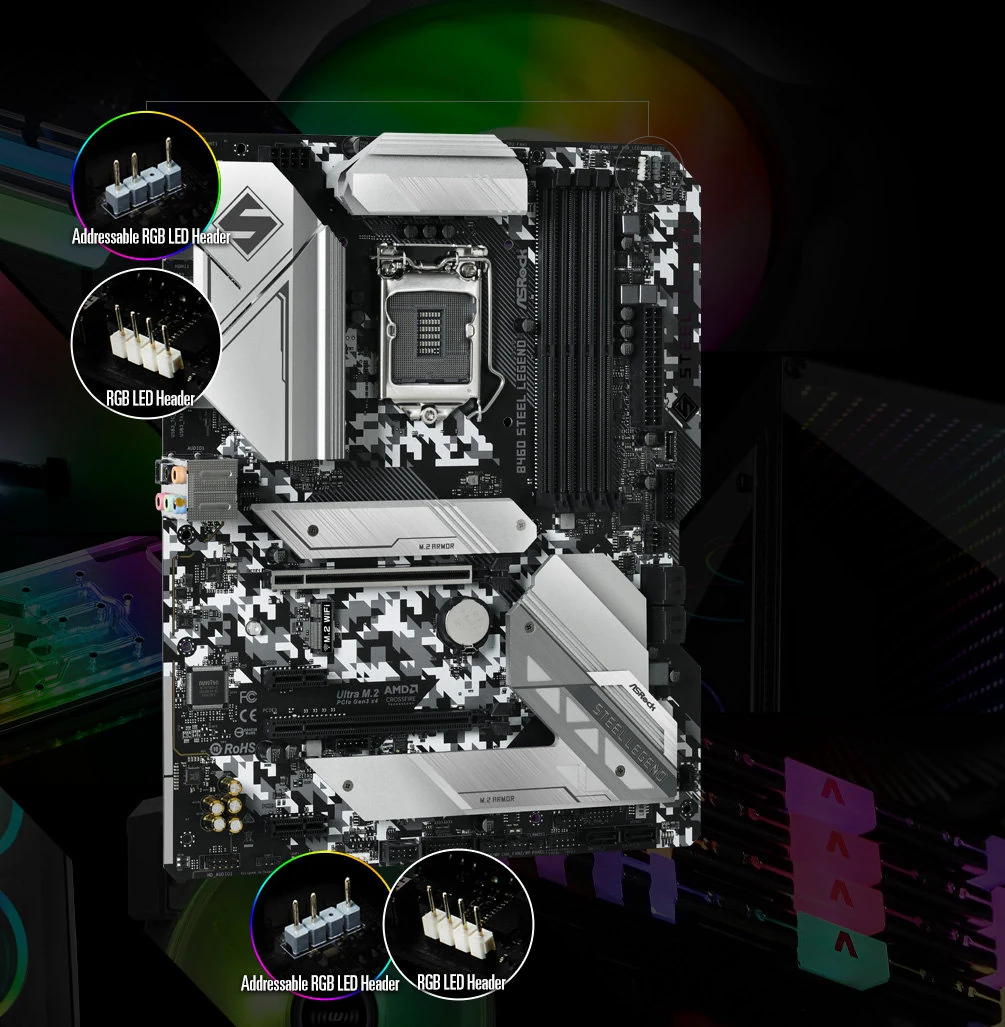 Mainboard ASRock B460 Steel Legend - LGA 1200 - NEW