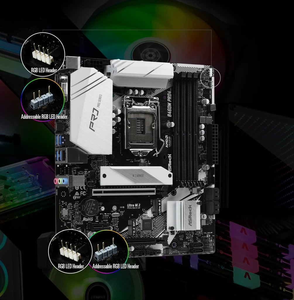 Mainboard ASRock B460M Pro4 - LGA 1200 - NEW