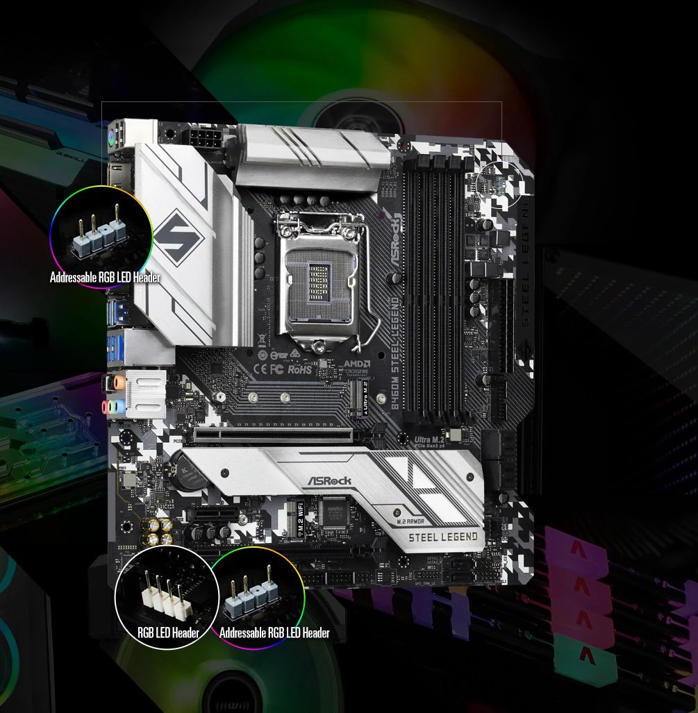 Mainboard ASRock B460M Steel Legend - LGA 1200 - NEW