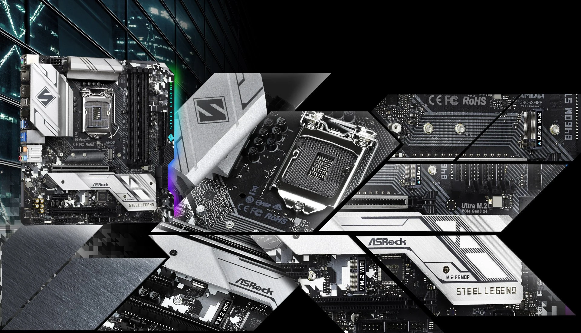 Mainboard ASRock B460M Steel Legend - LGA 1200 - NEW