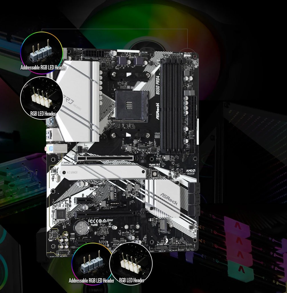 Mainboard ASRock B550 Pro4 - 4 Khe RAM DDR4 - AM4 - NEW