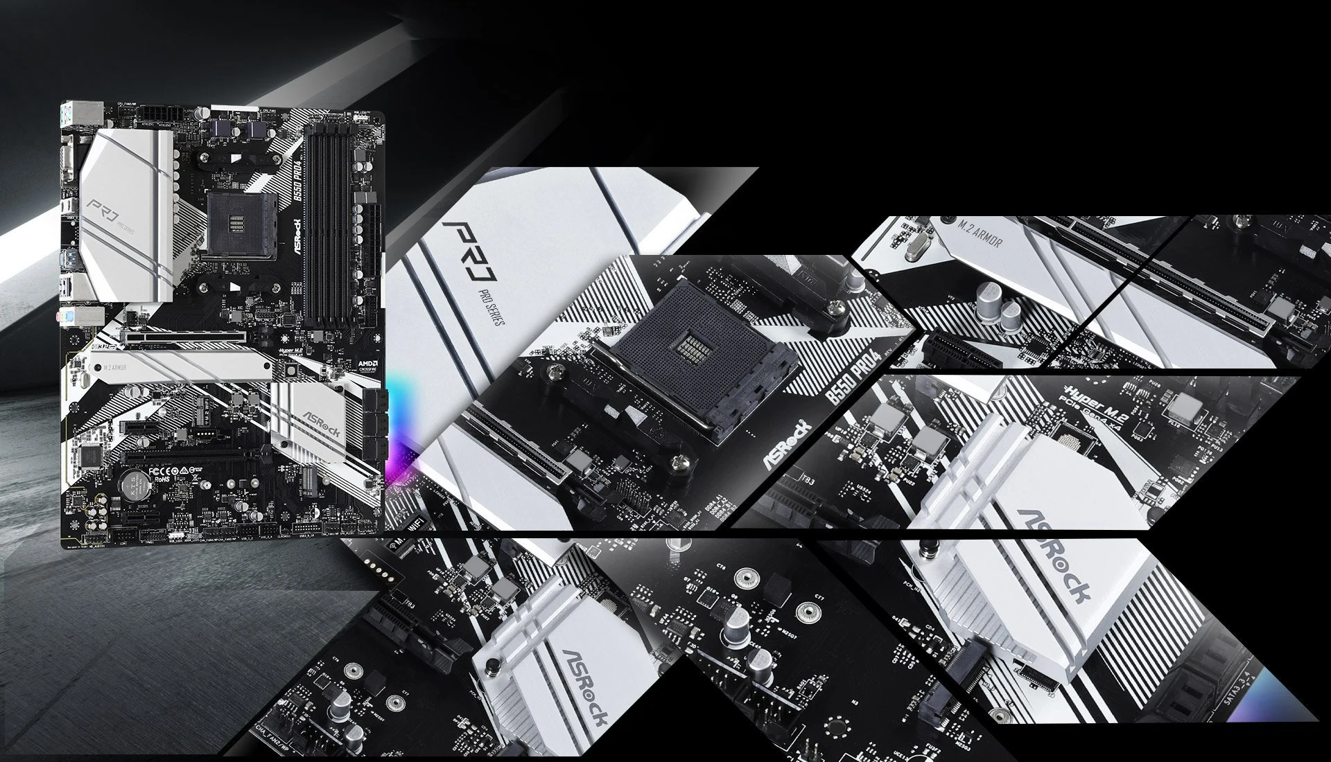 Mainboard ASRock B550 Pro4 - 4 Khe RAM DDR4 - AM4 - NEW