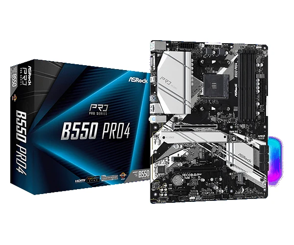 Mainboard ASRock B550 Pro4 - 4 Khe RAM DDR4 - AM4 - NEW