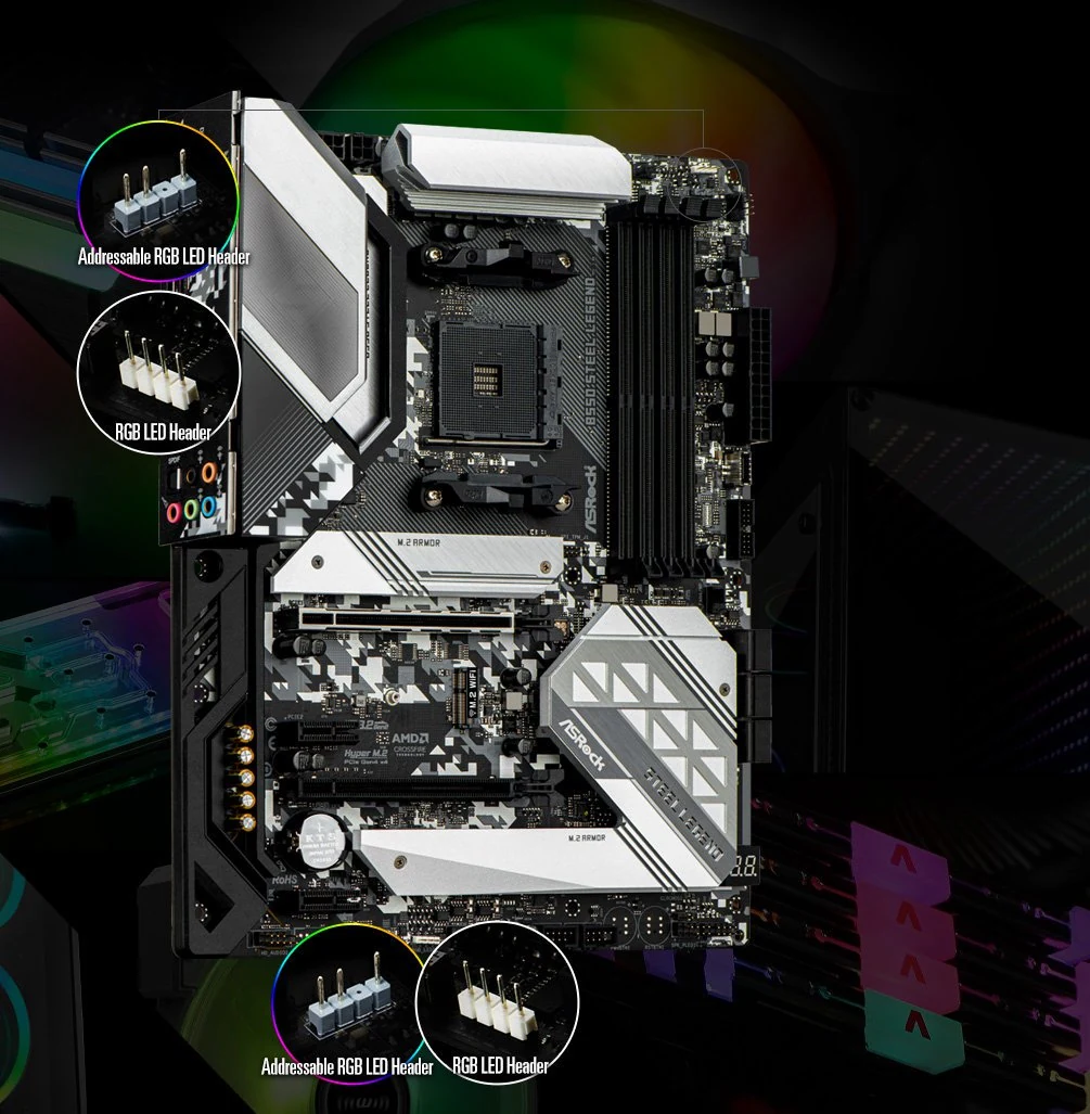 Mainboard ASRock B550 Steel Legend - 4 Khe RAM DDR4 - AM4 - NEW