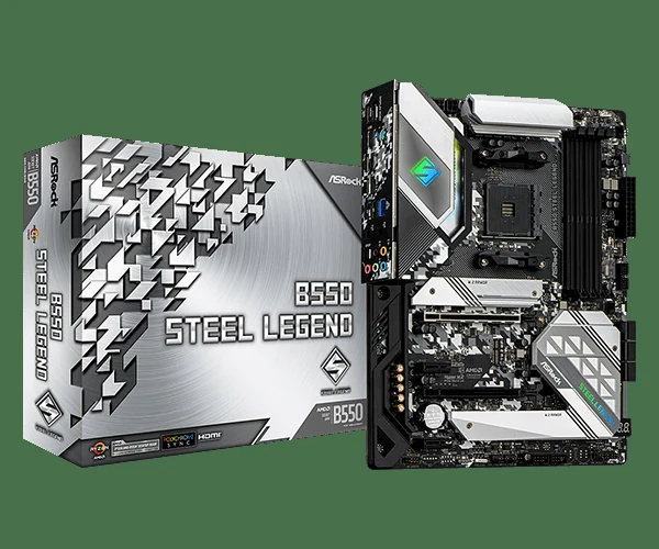 Mainboard ASRock B550 Steel Legend - 4 Khe RAM DDR4 - AM4 - NEW