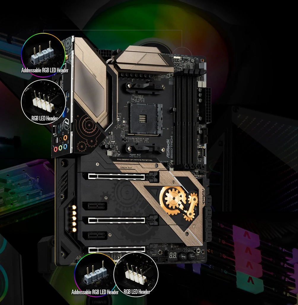 Mainboard ASRock B550 Taichi - 4 Khe RAM DDR4 - AM4 - NEW