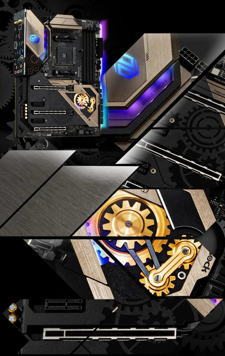 Mainboard ASRock B550 Taichi - 4 Khe RAM DDR4 - AM4 - NEW
