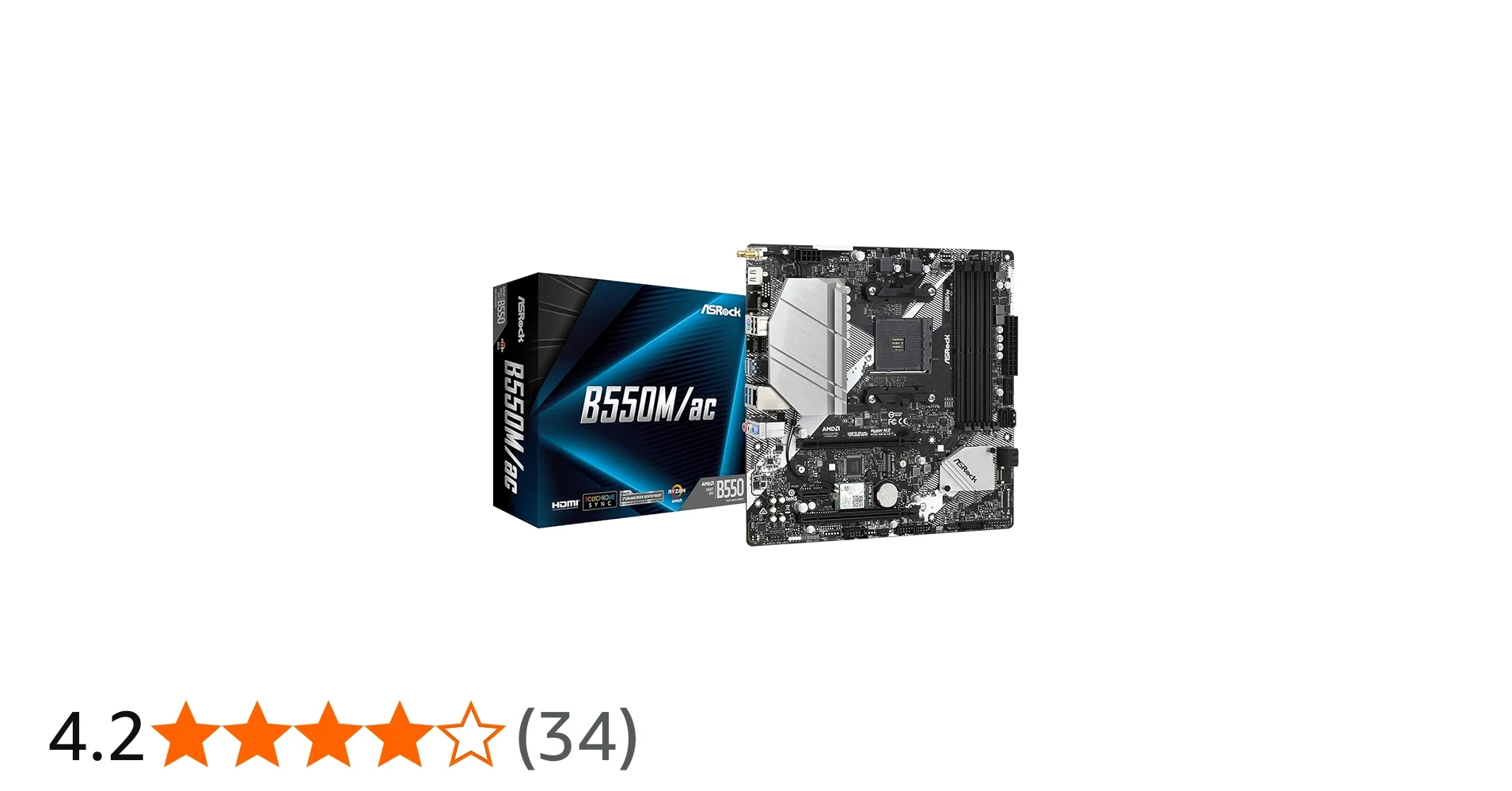 Mainboard ASRock B550M/ac - 4 Khe RAM DDR4 - AM4 - NEW