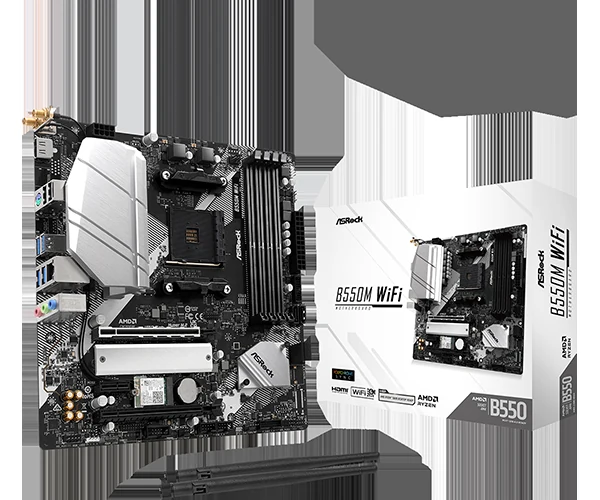 Mainboard ASRock B550M-HDV - 2 Khe RAM DDR4 - AM4 - NEW