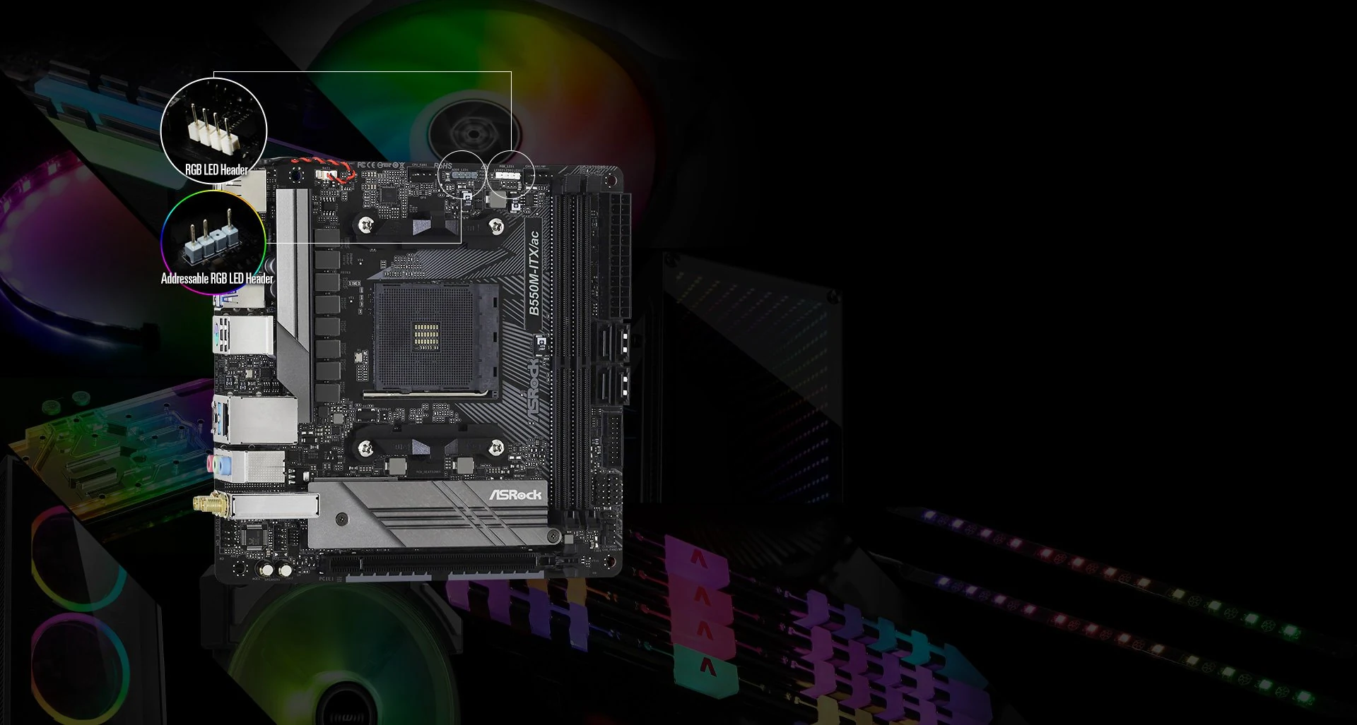 Mainboard ASRock B550M-ITX/ac - 2 Khe RAM DDR4 - AM4 - NEW