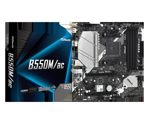 Mainboard ASRock B550M-ITX/ac - 2 Khe RAM DDR4 - AM4 - NEW