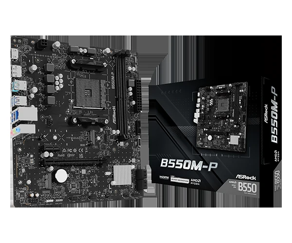 Mainboard ASRock B550M-P - 2 Khe RAM DDR4 - AM4 - NEW