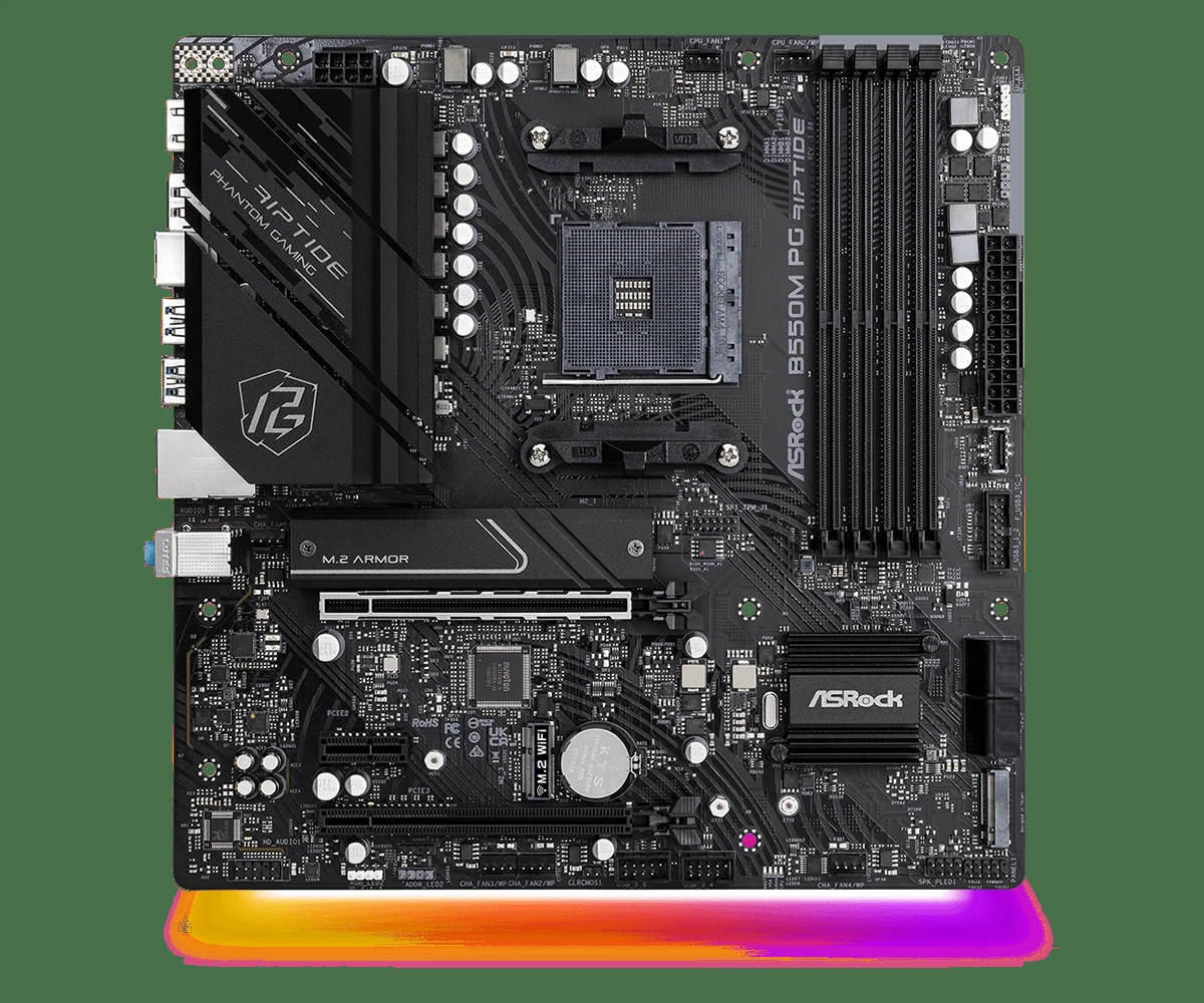 Mainboard ASRock B550M PG Riptide - 4 Khe RAM DDR4 - AM4 - NEW
