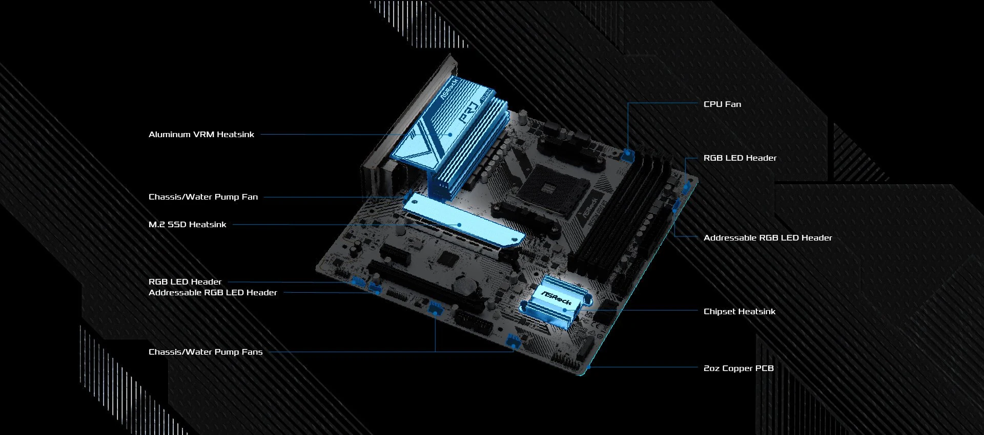Mainboard ASRock B550M Pro RS - 4 Khe RAM DDR4 - AM4 - NEW