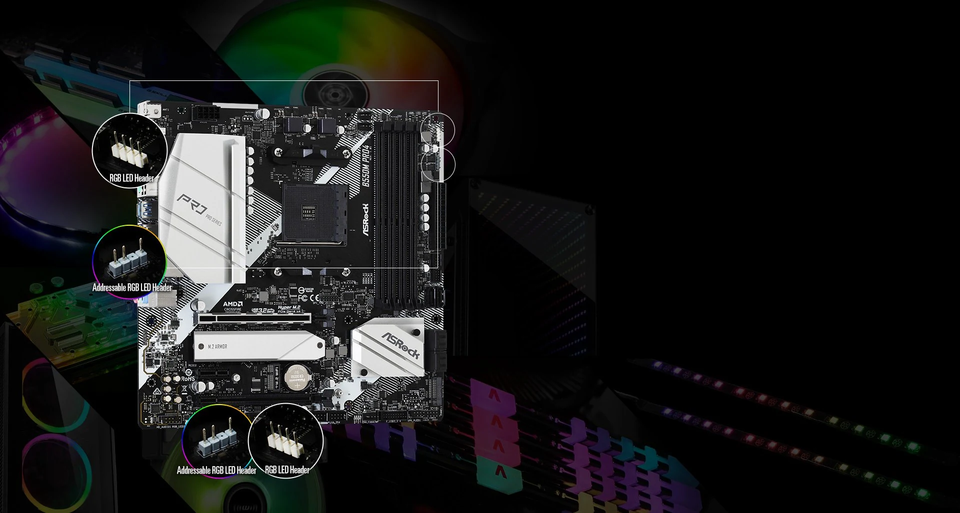 Mainboard ASRock B550M Pro4 - 4 Khe RAM DDR4 - AM4 - NEW