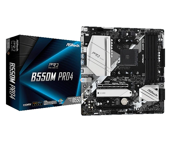 Mainboard ASRock B550M Pro4 - 4 Khe RAM DDR4 - AM4 - NEW