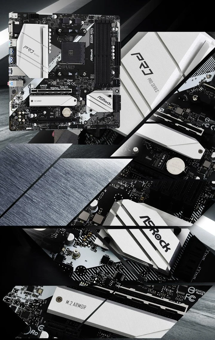 Mainboard ASRock B550M Pro4 - 4 Khe RAM DDR4 - AM4 - NEW