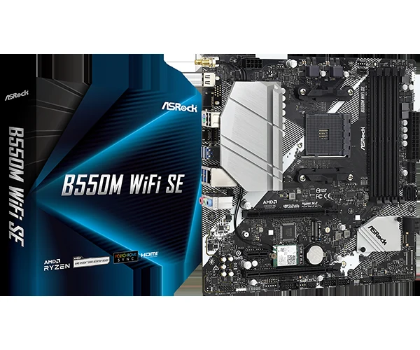 Mainboard ASRock B550M WiFi - 4 Khe RAM DDR4 - AM4 - NEW