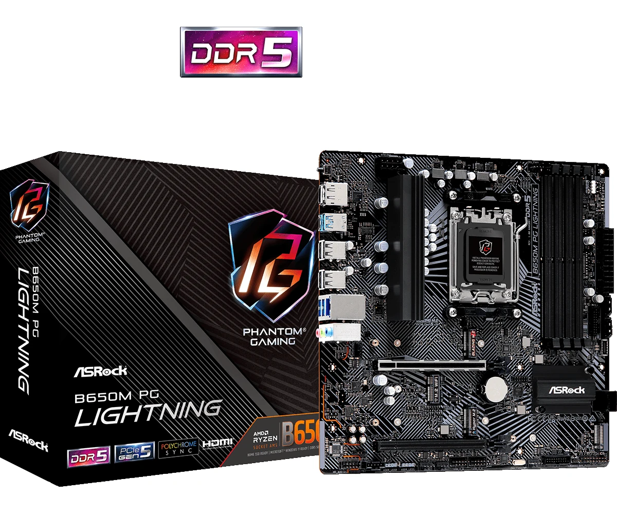 Mainboard ASRock B650M PG Lightning DDR5 - NEW