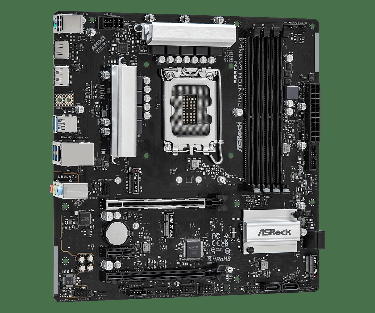 Mainboard ASRock B660M Phantom Gaming 4 - 4 Khe RAM DDR4 - LGA 1700 - NEW