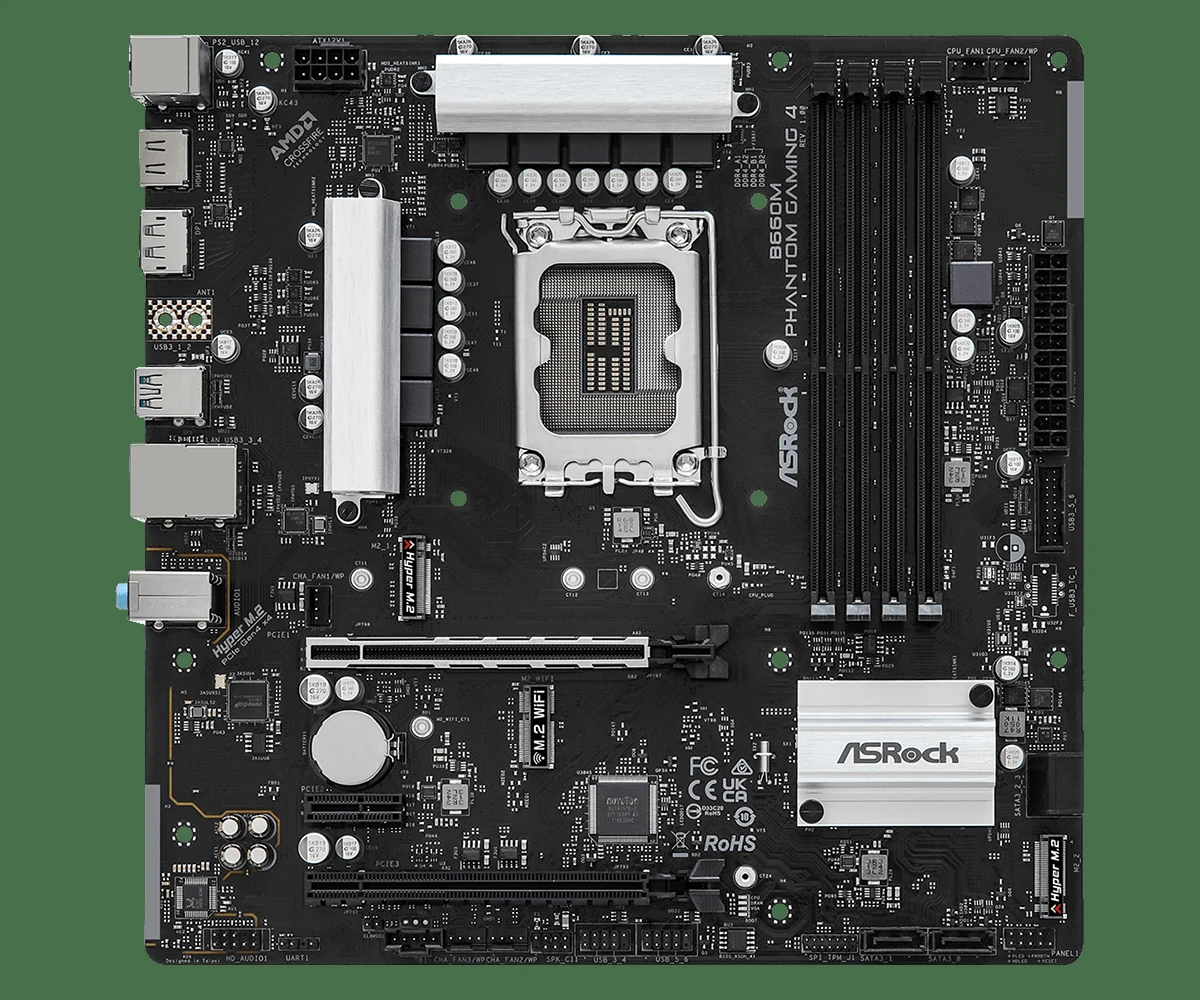 Mainboard ASRock B660M Phantom Gaming 4 - 4 Khe RAM DDR4 - LGA 1700 - NEW