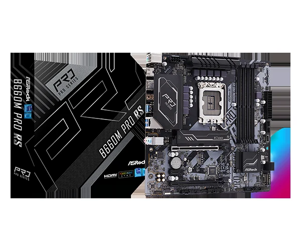 Mainboard ASRock B660M Pro RS - 4 Khe RAM DDR4 - LGA 1700 - NEW