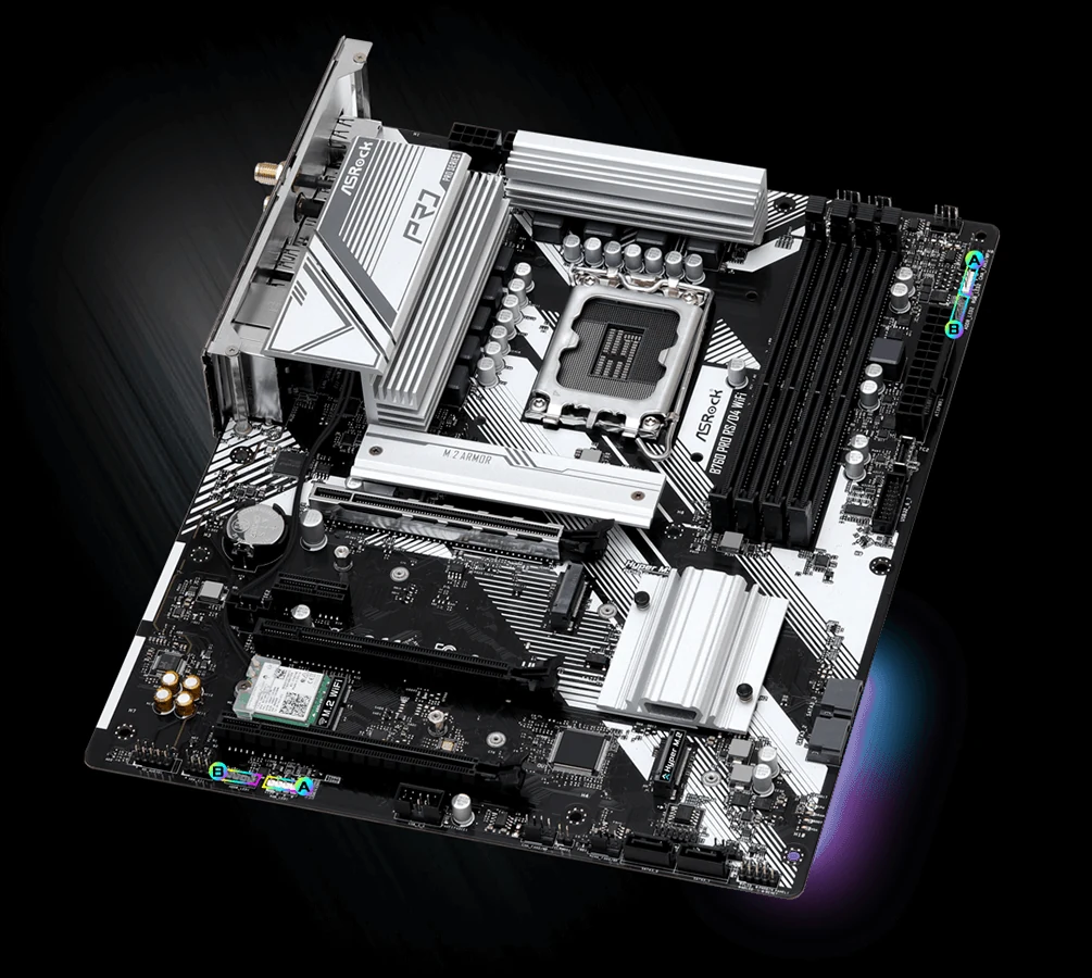 Mainboard ASRock B760 Pro RS/D4 WiFi - 4 Khe RAM DDR4 - LGA 1700 - NEW