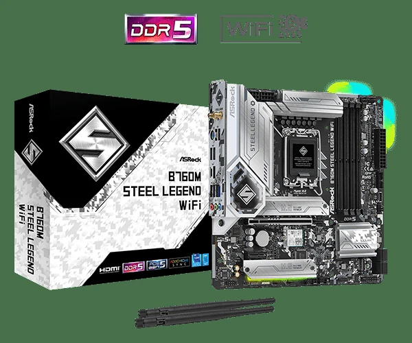Mainboard ASRock B760 Steel Legend WiFi - 4 Khe RAM DDR5 - LGA 1700 - NEW