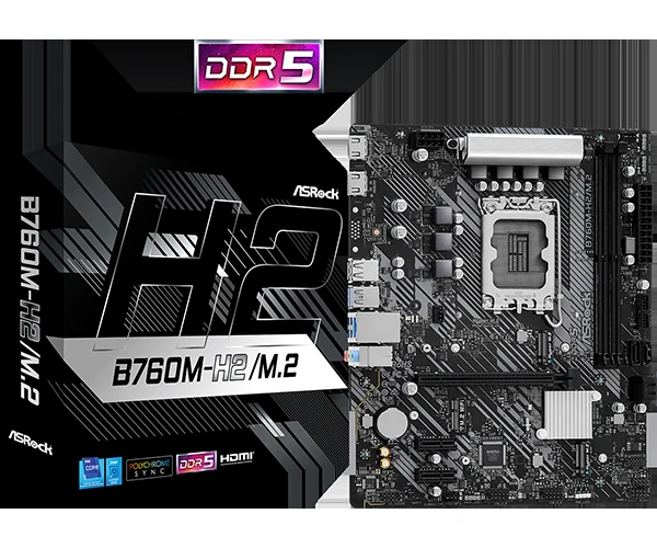 Mainboard ASRock B760M - 2 Khe RAM DDR5 - LGA 1700 - NEW