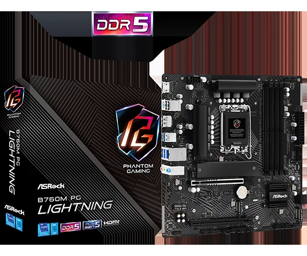 Mainboard ASRock B760M - 2 Khe RAM DDR5 - LGA 1700 - NEW