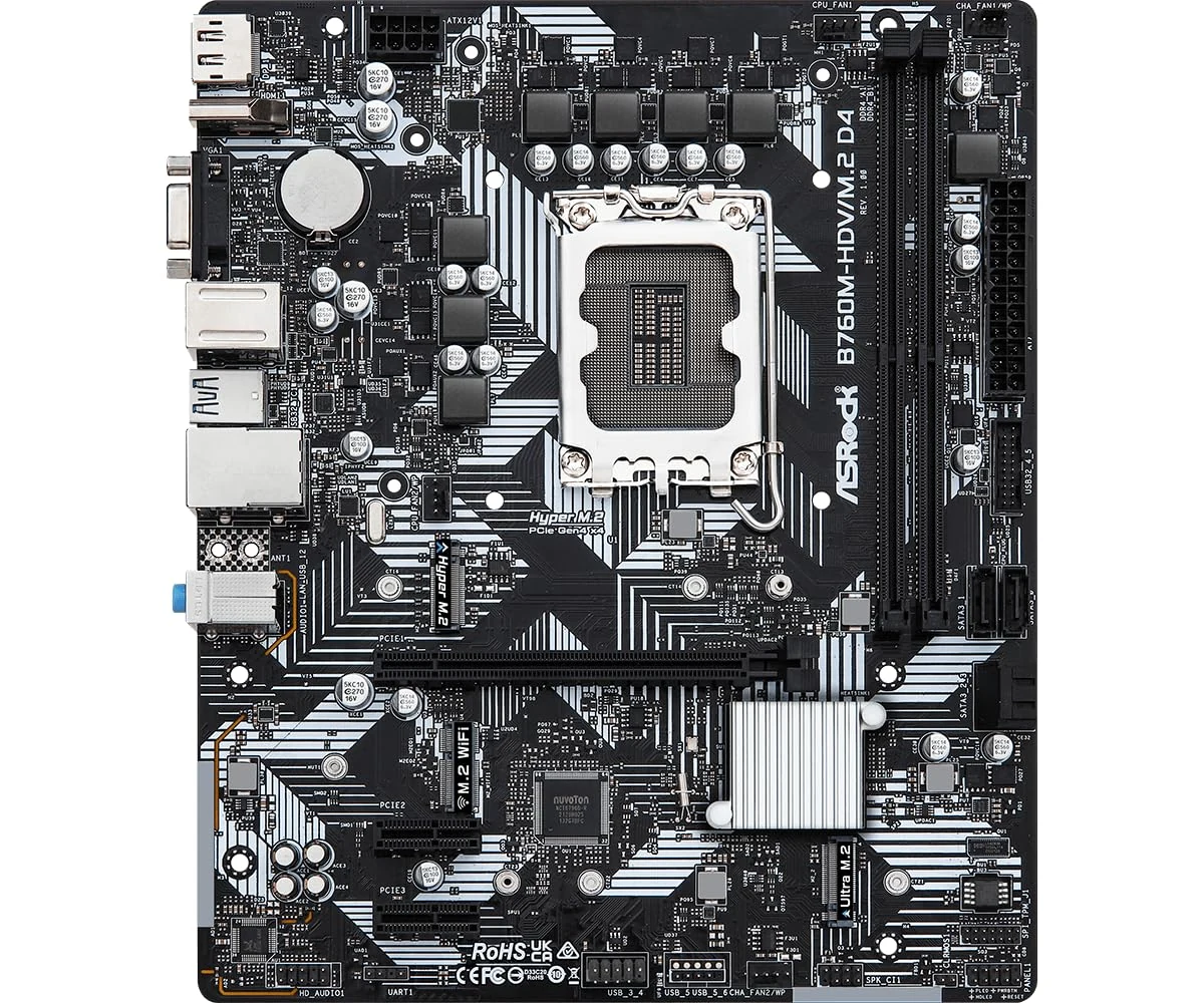 Mainboard ASRock B760M-HDV/M.2 - 2 Khe RAM DDR5 - LGA 1700 - NEW