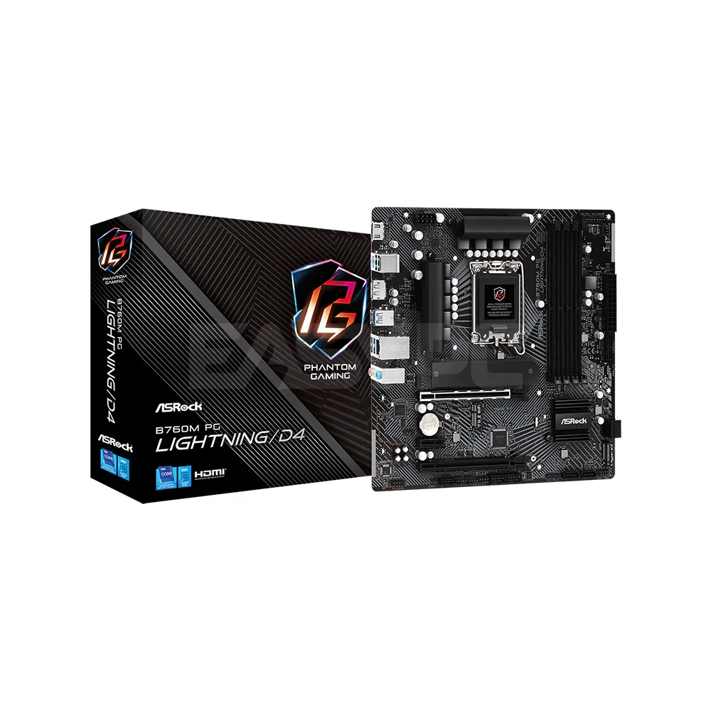 Mainboard ASRock B760M PG Lightning/D4 - 4 Khe RAM DDR4 - LGA 1700 - NEW