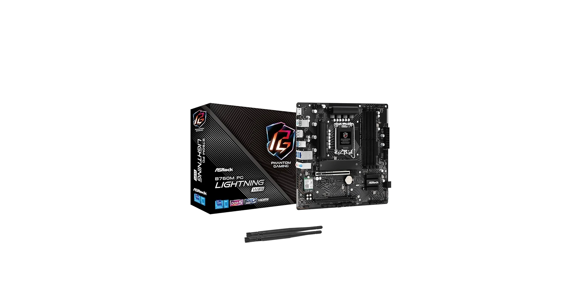 Mainboard ASRock B760M PG Lightning WiFi - 4 Khe RAM DDR5 - LGA 1700 - NEW