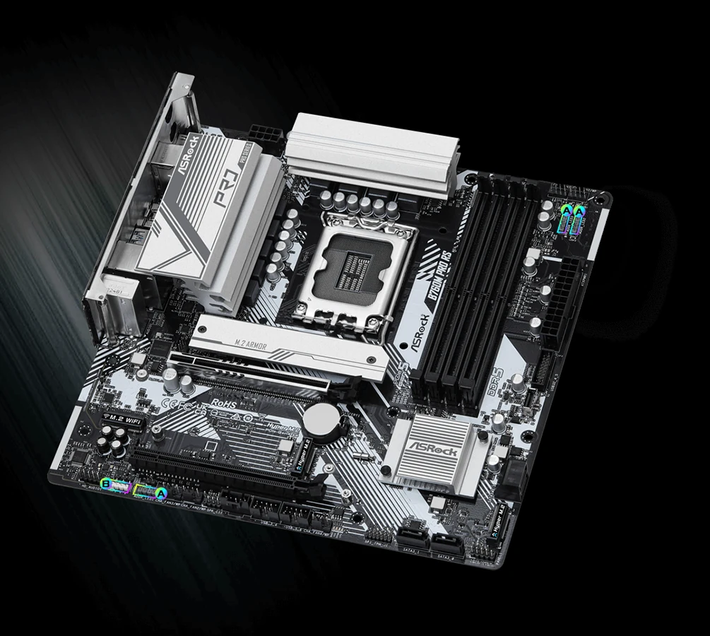 Mainboard ASRock B760M Pro RS - 4 Khe RAM DDR5 - LGA 1700 - NEW