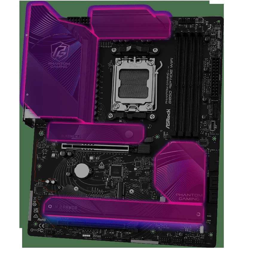 Mainboard ASRock B850 Riptide WiFi - 4 Khe RAM DDR5 - AM5 - NEW